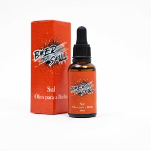 Packaging of South Beard Oil by Biker Skull - sleek and stylish design for beard grooming